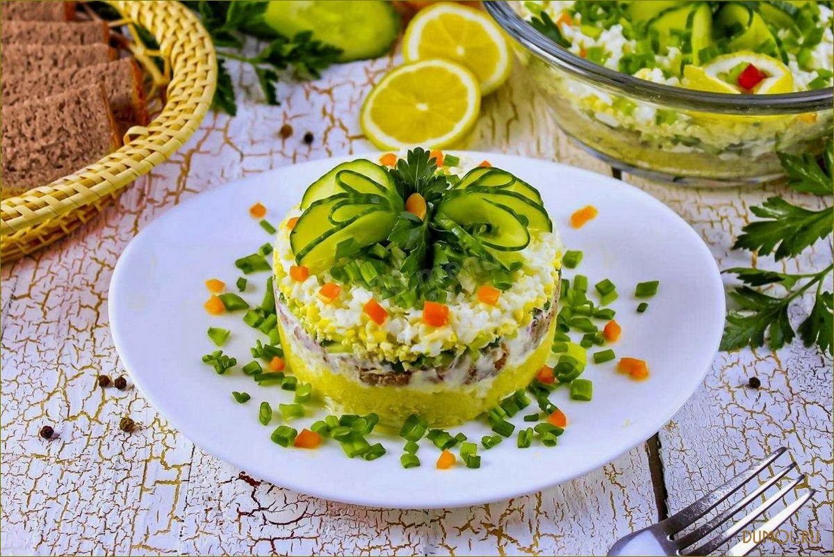 Рыбный салат в съедобных тарелочках