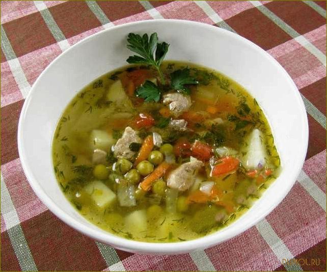 Рецепт супа с зеленым горошком