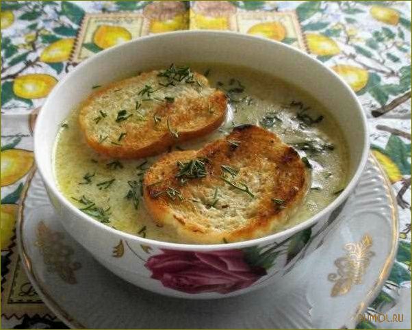 Луковый суп с плавленным сыром — рецепт приготовления