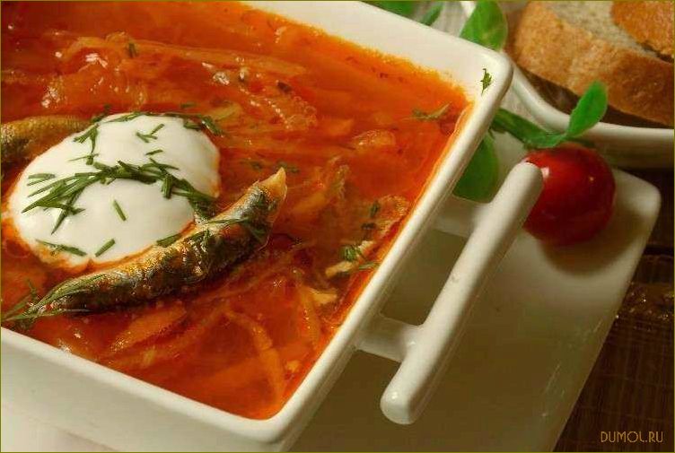 Рецепт приготовления супа из кильки в томате
