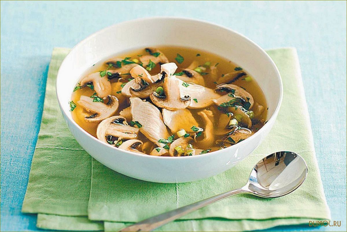Овсяный суп с грибами