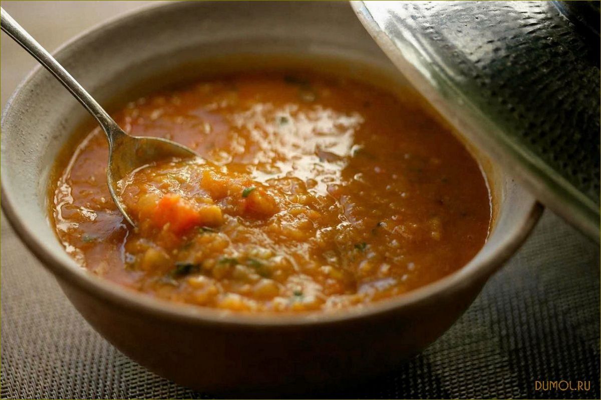 Постный суп из чечевицы