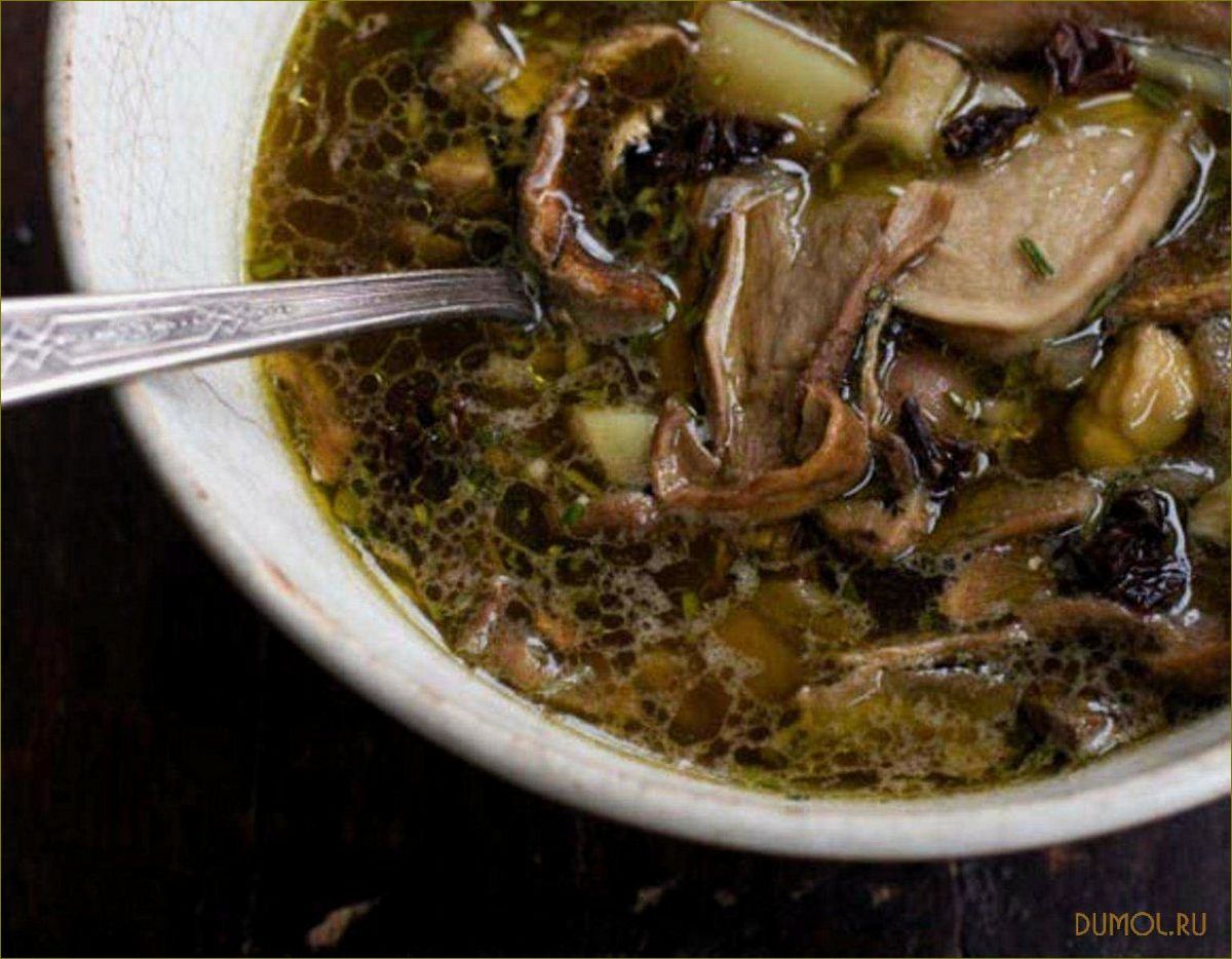 Рецепт супа из сушеных белых грибов