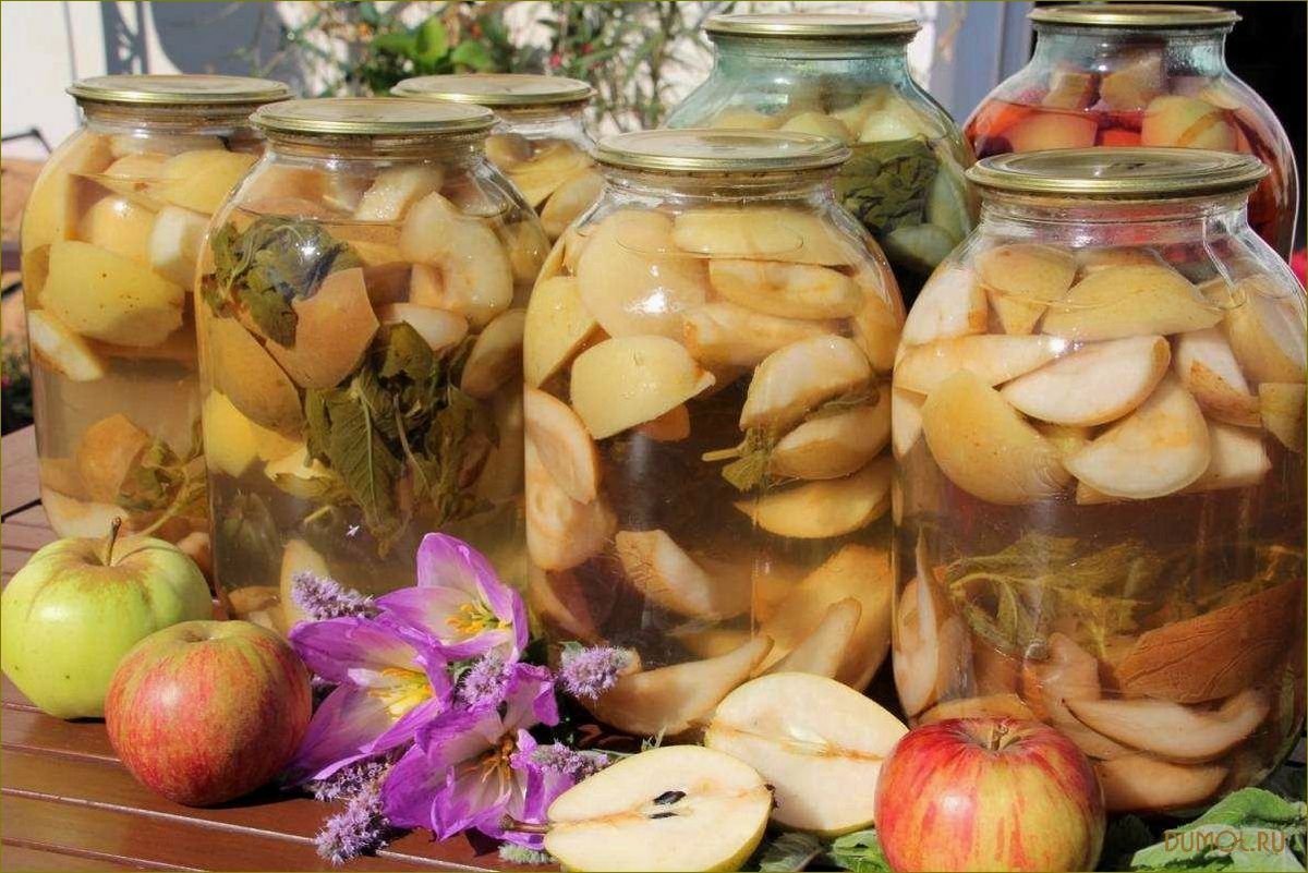 Как приготовить компот из яблок на зиму