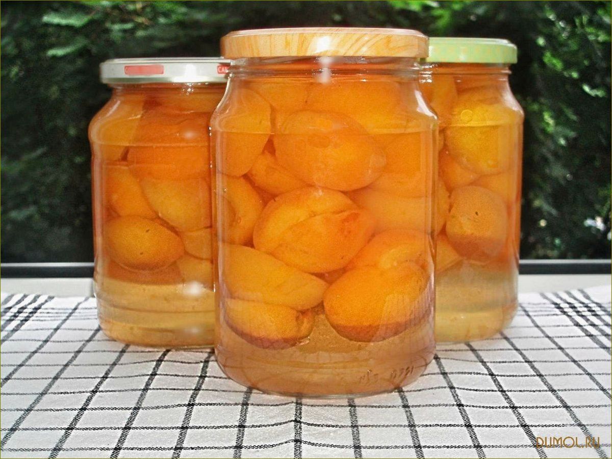 Как приготовить компот из абрикосов на зиму: рецепты и советы