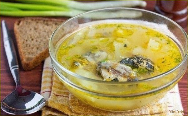 Суп из консервы сардины