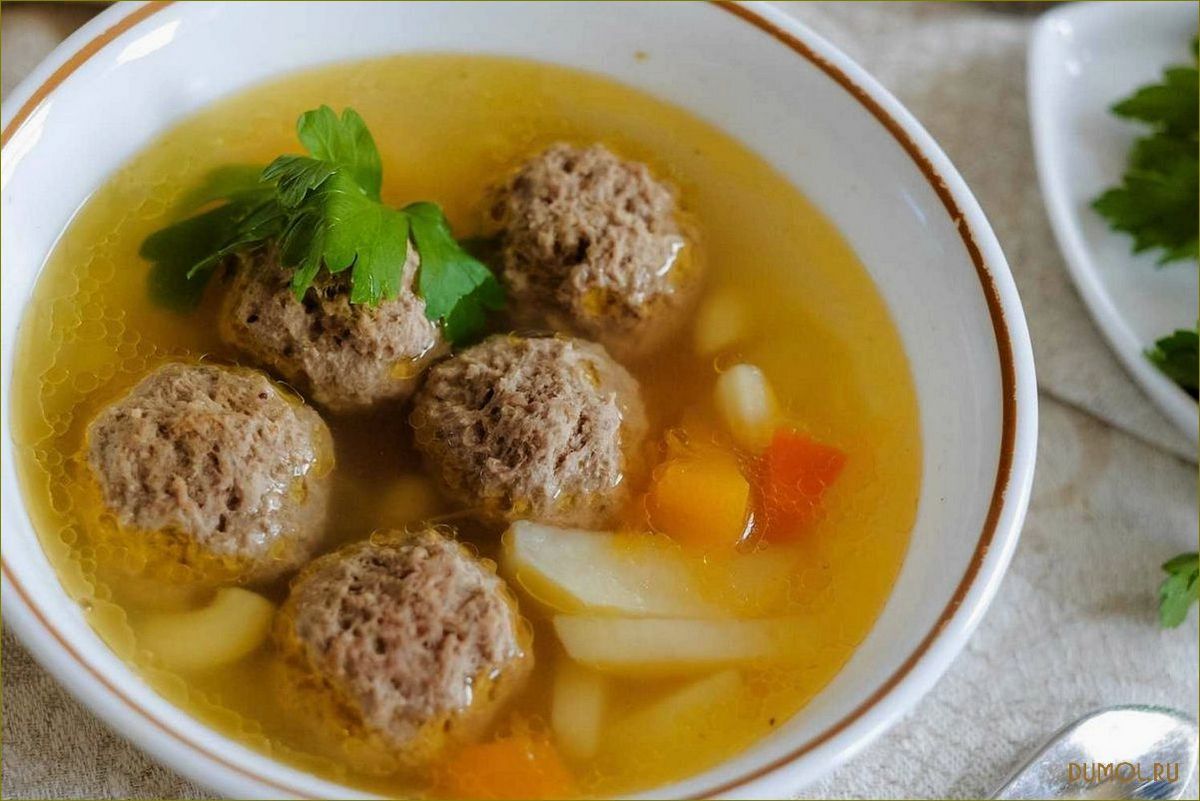 Рецепт супа с колобками из фарша