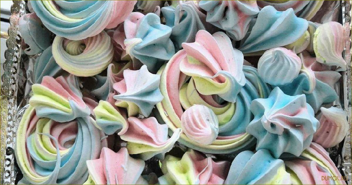 (радужные, меренги, яркое, украшение) Радужные меренги: яркое украшение для вашего стола