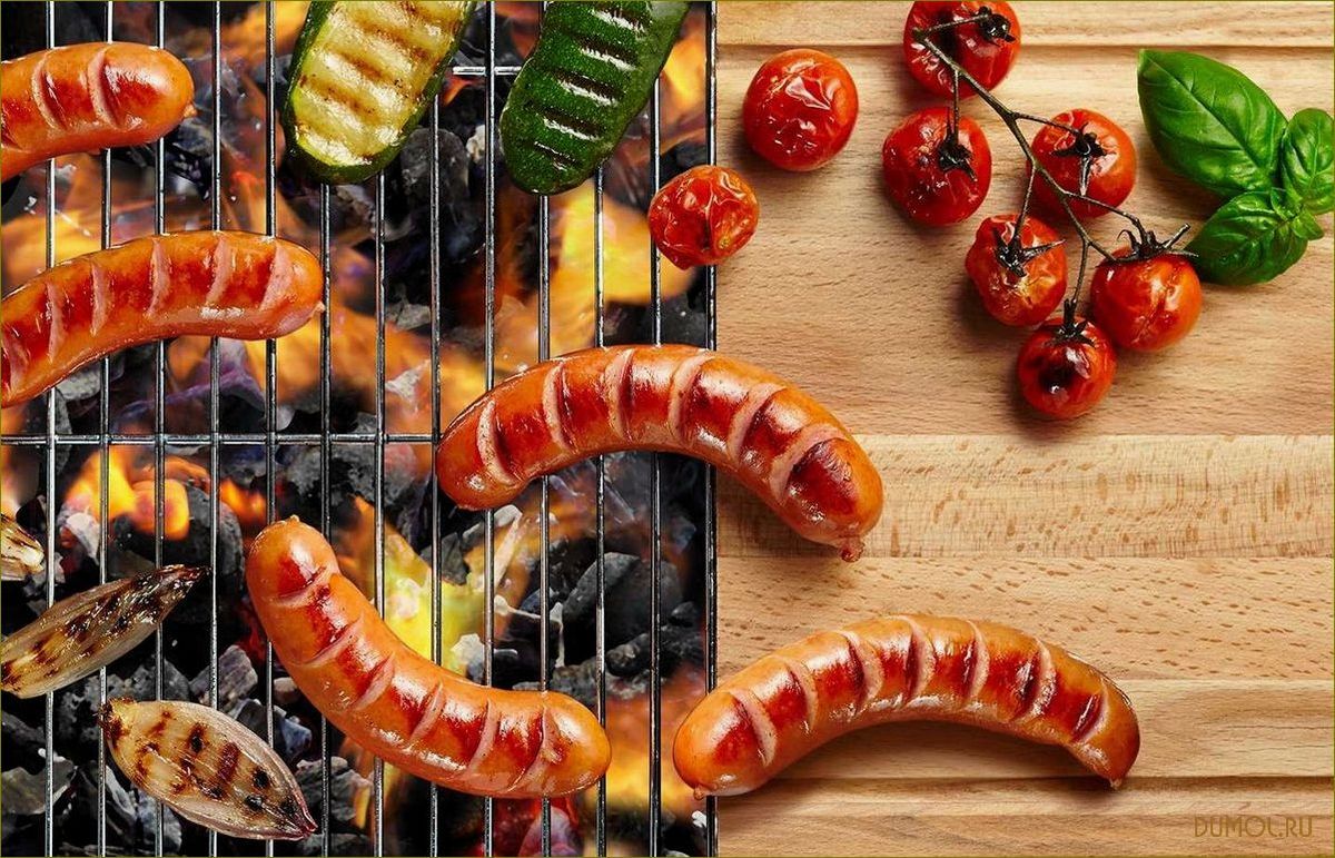 (сосиски, гриль, вкусное, сытное, блюдо) Сосиски гриль: вкусное и сытное блюдо для пикника и вечеринки