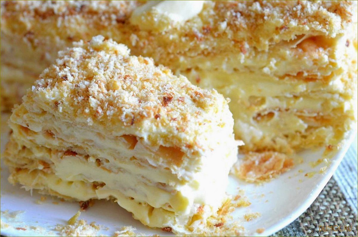 (торт, наполеон, классический, домашнего, теста) Торт