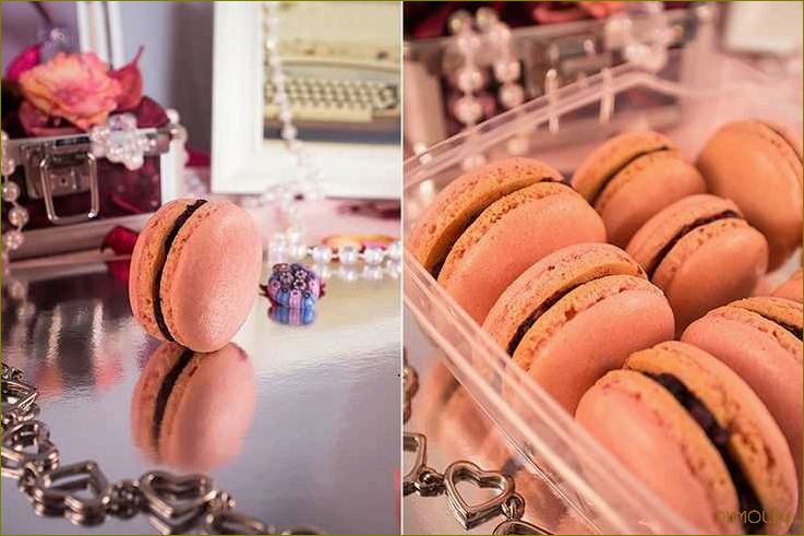 (черничные, макаруны) Черничные макаруны