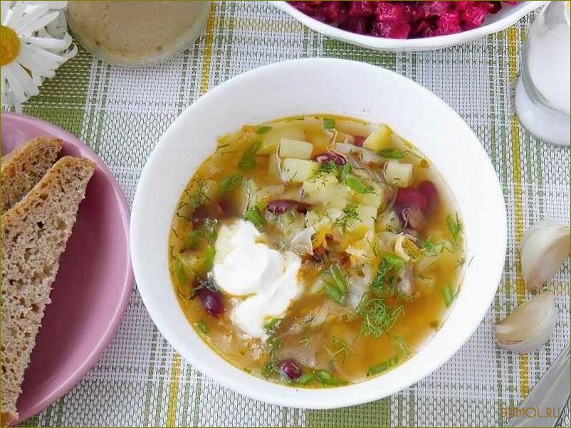 (свежей, капустой, фасолью, рецепт, приготовления) Щи со свежей капустой и фасолью — рецепт приготовления и полезные свойства