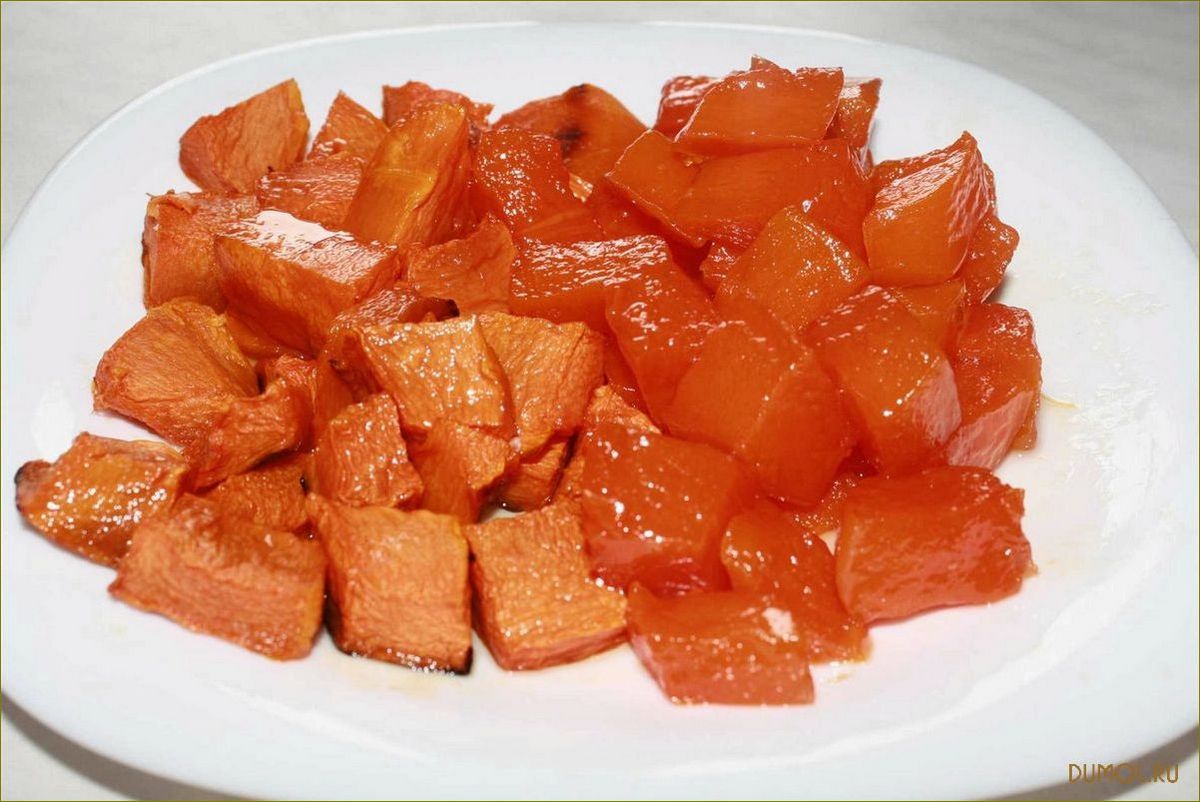 Тыква в духовке кусочками с сахаром