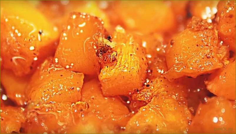Тыква в духовке кусочками с сахаром