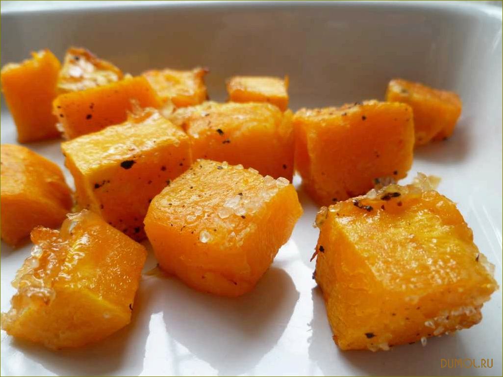 Тыква в духовке кусочками с сахаром