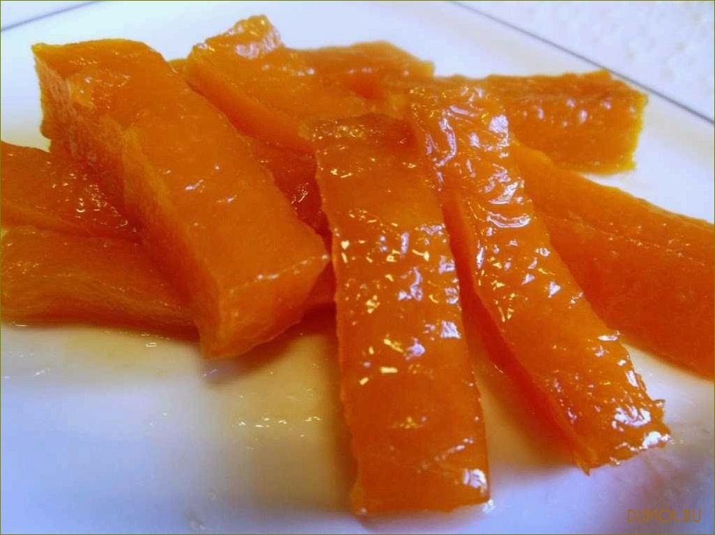 Тыква в духовке кусочками с сахаром