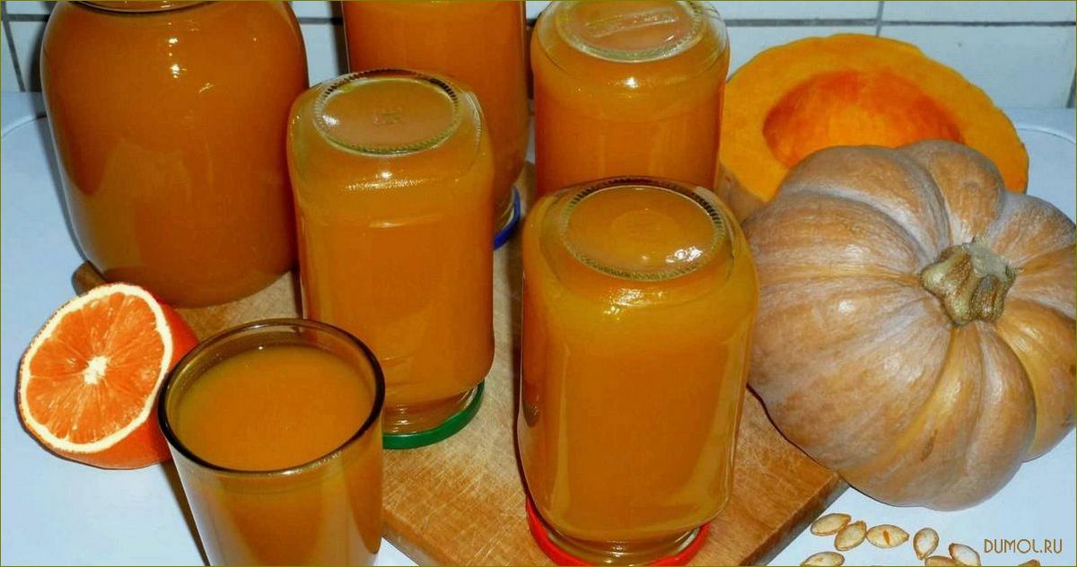 (тыквы, апельсином, полезный, вкусный, напиток) Сок из тыквы с апельсином: полезный и вкусный напиток для здоровья