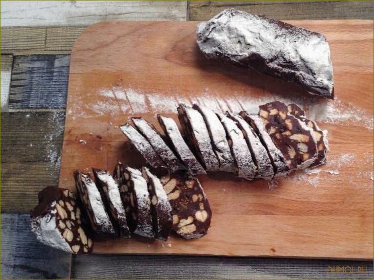 (рецепт, шоколадной, колбасы, печенья) Рецепт шоколадной колбасы из печенья