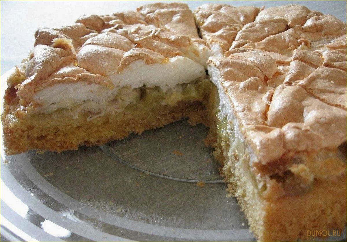 (шарлотка, яблоками, безе) Шарлотка с яблоками и безе