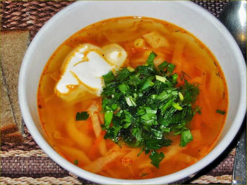 (рецепт, вкусных, мяса) Рецепт вкусных щей без мяса