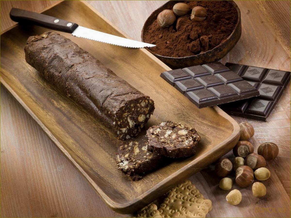 (шоколадная, колбаса, печенья) Шоколадная колбаса из печенья