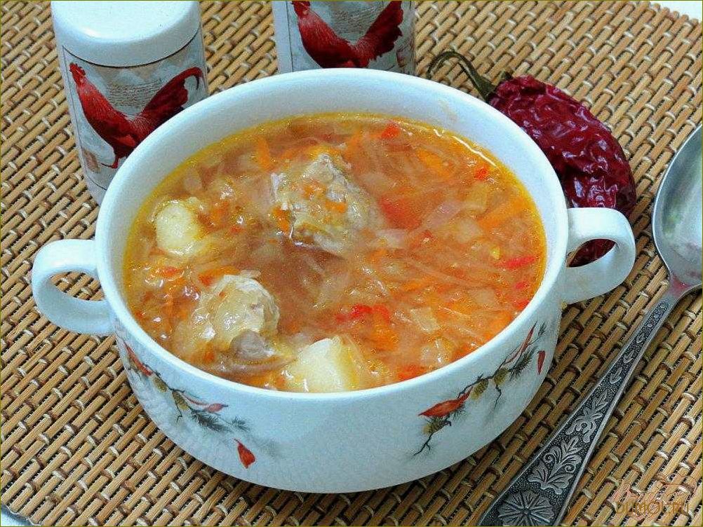 (рецепт, свежей, капусты, свининой) Рецепт щей из свежей капусты со свининой