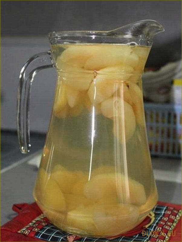 Яблочный компот из свежих яблок