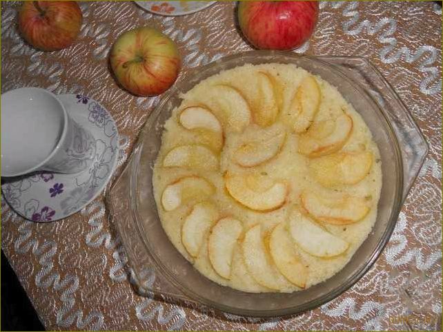 (яблочный, пирог, микроволновке) Яблочный пирог в микроволновке